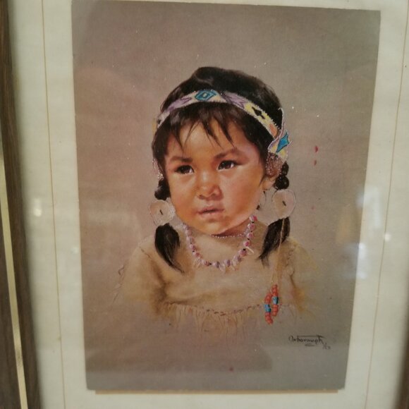 Prairie Sparrow by Dorothy Oxborough 1963 - Vintage Framed Post Card Picture - Picture 2 of 3